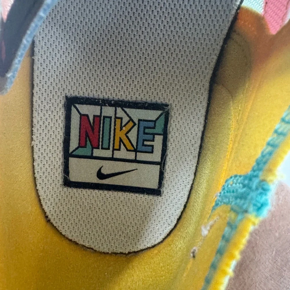 Nike Waffle One Teal Yellow Red Mesh Sneakers DV2103-300 Mens 11